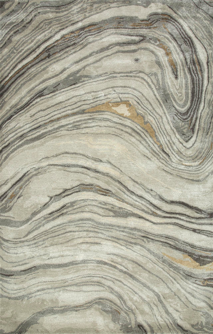 Rug, Genesis White/Gray 6'x9'
