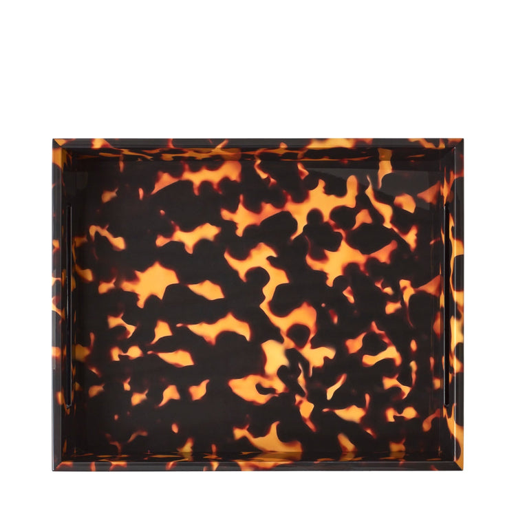 Addison Ross Faux Tortoise Tray, 16 x 14 x 3"