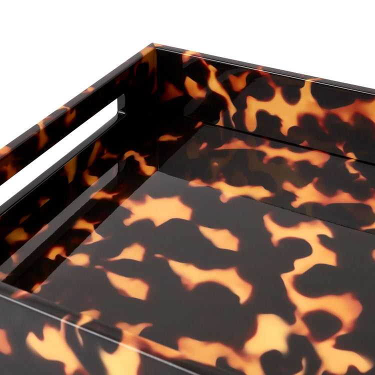Addison Ross Faux Tortoise Tray, 16 x 14 x 3"