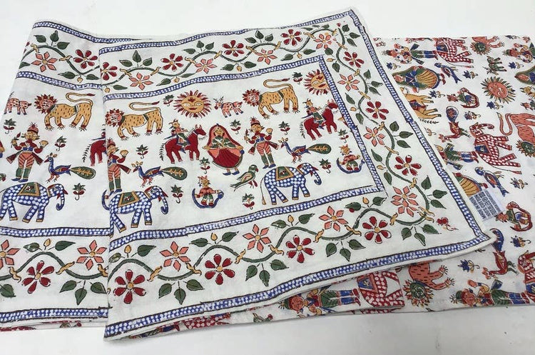 Table Runner 60" Carnival Block Print