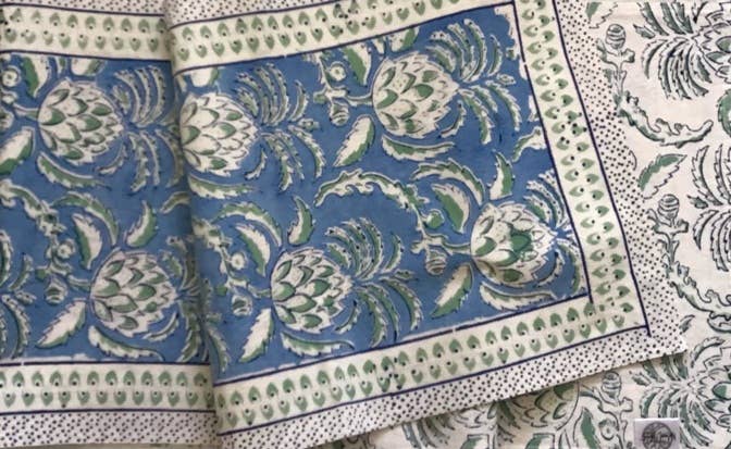 Thistle Blue Table Runner - 60"
