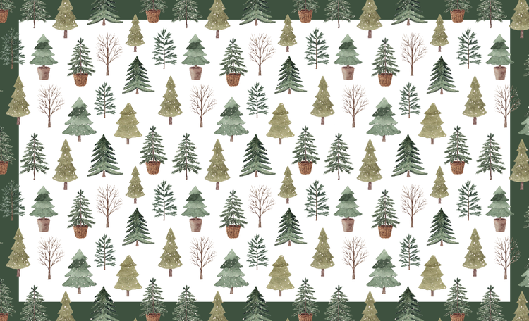 Winter Tablecloth 59x86.6 | Holiday Tree Table Decor