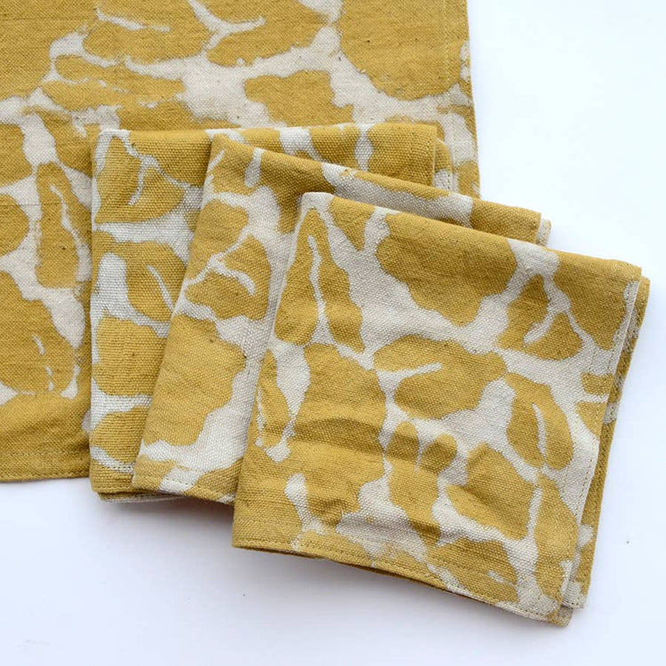 Yan Block Print Cocktail Napkins Set of 4