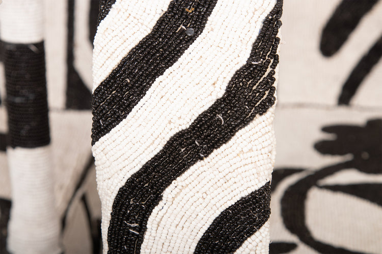 Arm Chair, Handwoven Beaded from Yoruba Tribe