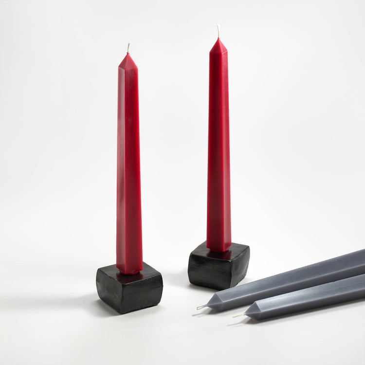 Candle, 12" Square Tapers, Peacock