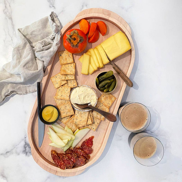 Maple Oval Serving Tray 21 1/2" x 10" x 1 1/4"