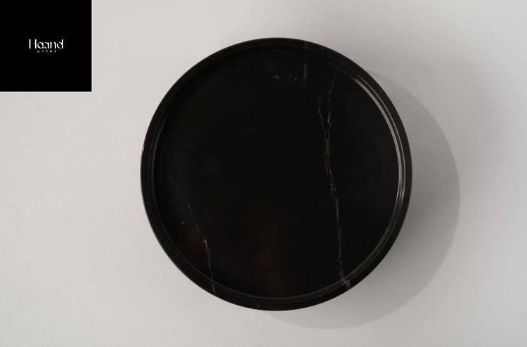 Cake stand, marble, black