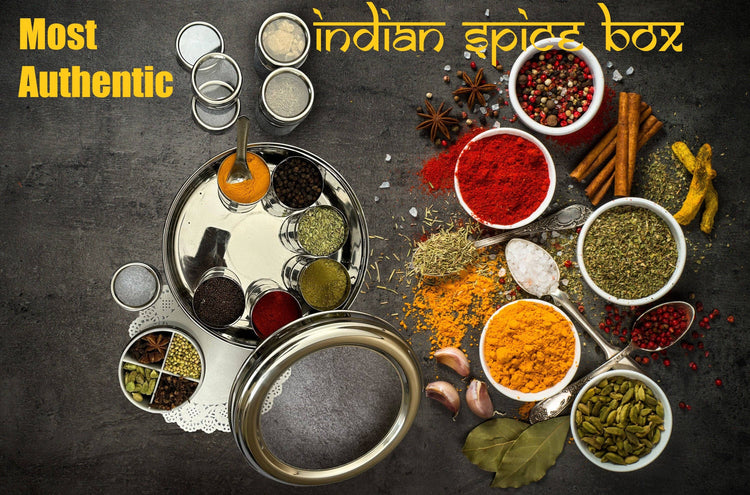 Spice Box Stainless Steel Container, includes 12 spices and labels