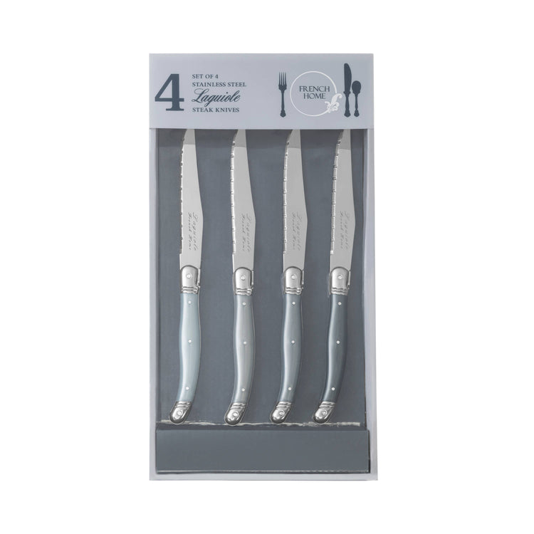 French Home Laguiole Steak Knives - Set of 4, Shades of Grey