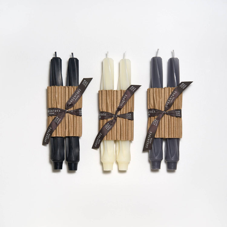 9" Twist Tapers: Cream
