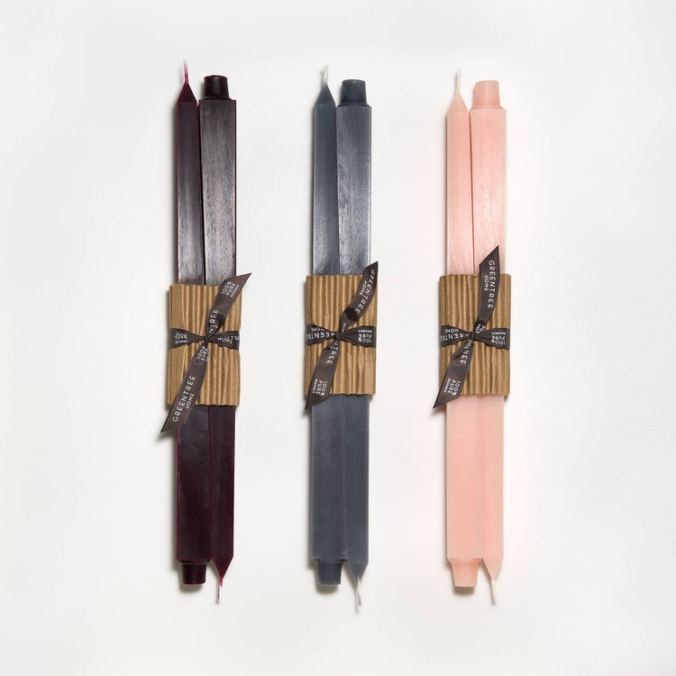 Candle, 16" Square Tapers, Blue slate