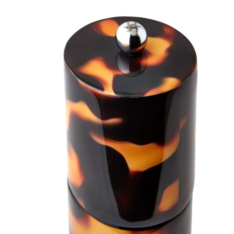 Faux Tortoiseshell Round Column Salt Or Pepper Mill top.
