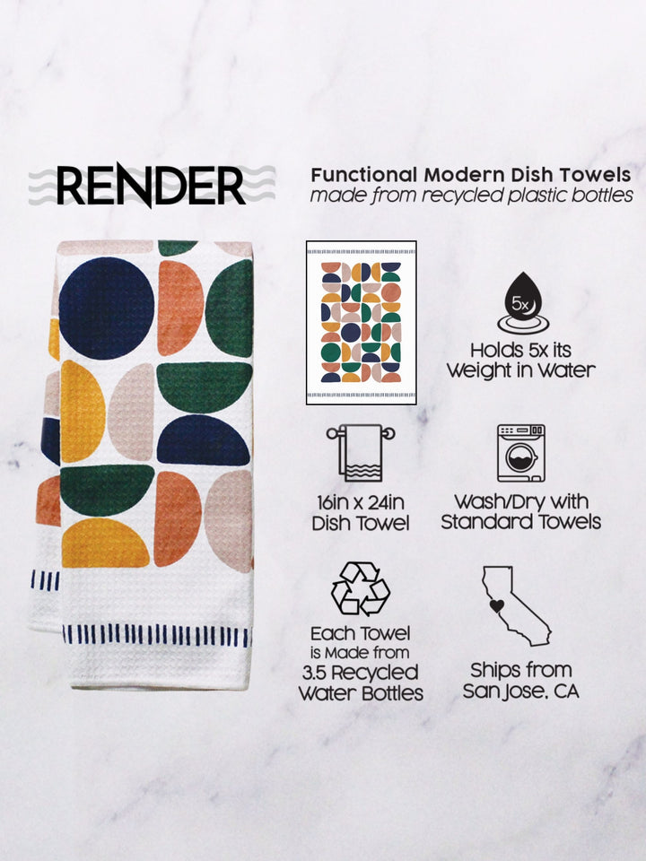 Dish Towel in Geo Boho Classic