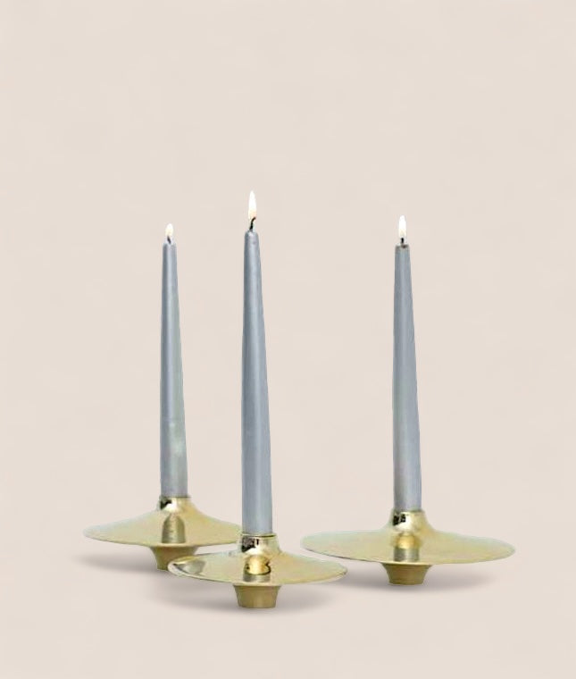 Viya Home Golconda Brass Candle Holder - 6.5 x 3in