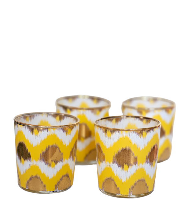 Les Ottomans Yellow & Gold Tumblers - 4"