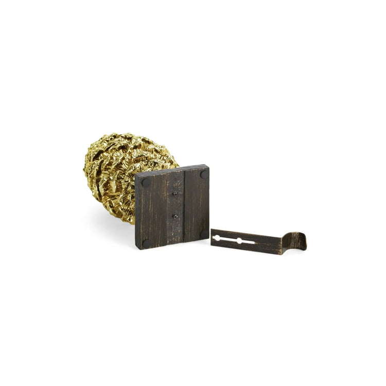 Michael Aram pine cone stocking holder, metal with pine cone design, for holiday decoration
