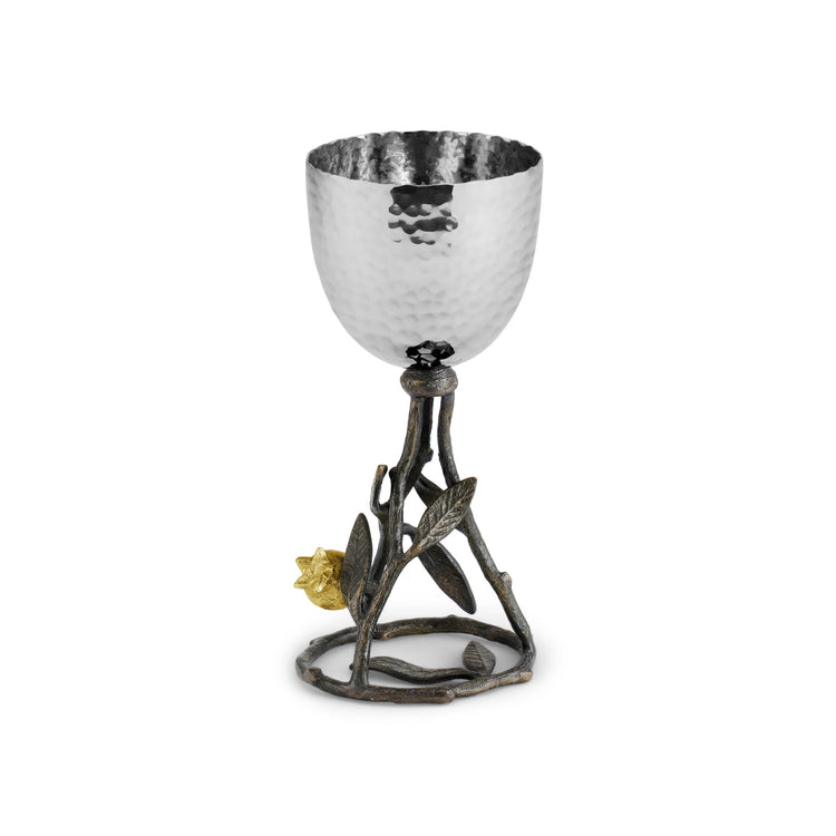Michael Aram pomegranate Kiddush cup, metal with pomegranate design, for Jewish traditions