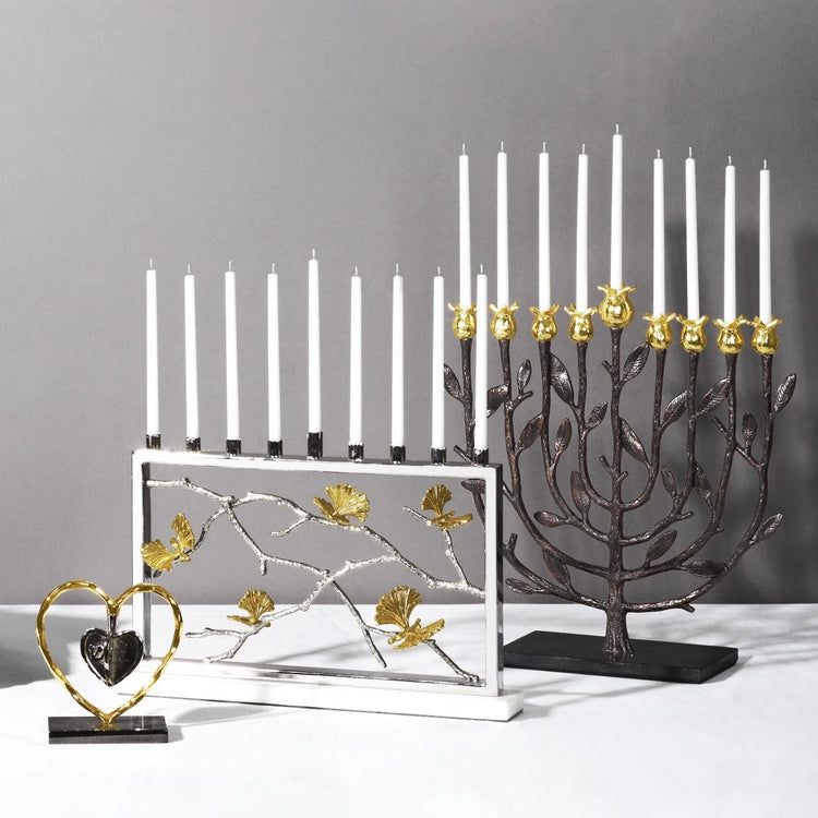 Pomegranate kosher menorah