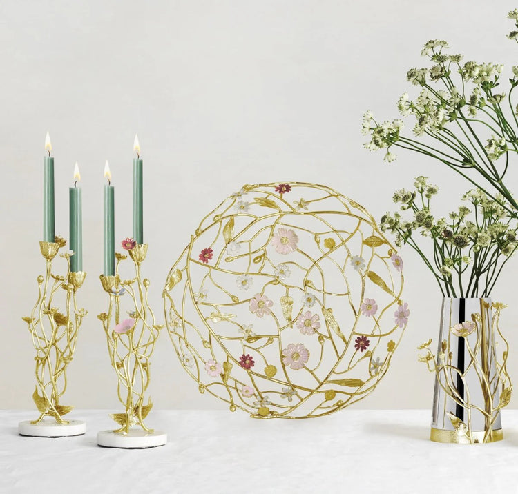 Wildflower candleholders, set of 2