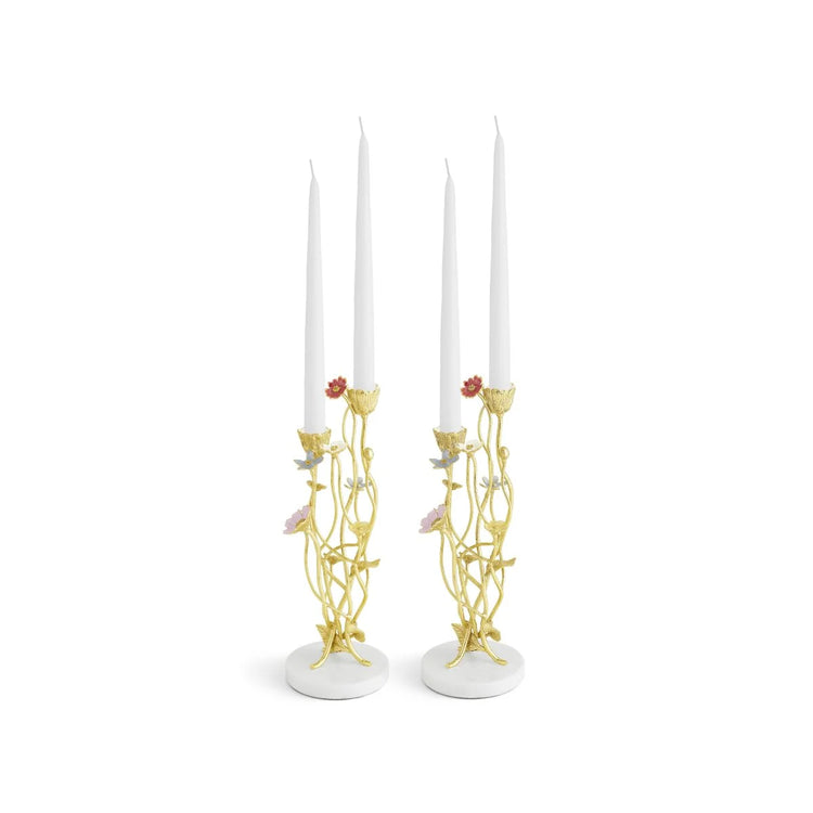 Wildflower candleholders, set of 2