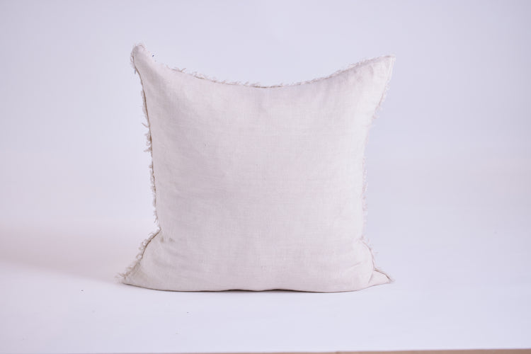Elegant Natural Silk Fringe Pillow 24x24 with insert