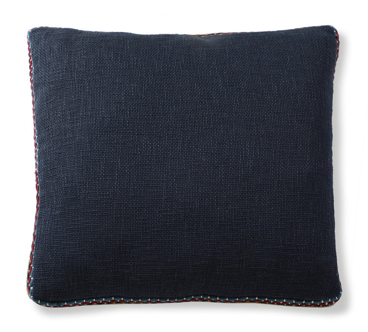 Basketweave Solid Blue Pillow 20x20 with insert