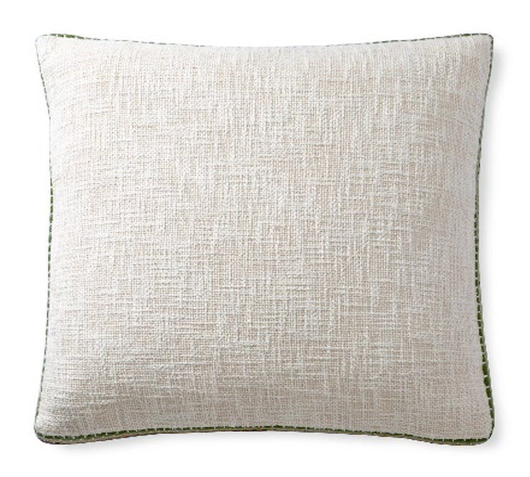 Elegant Ivory Basketweave Pillow 20x20 with insert