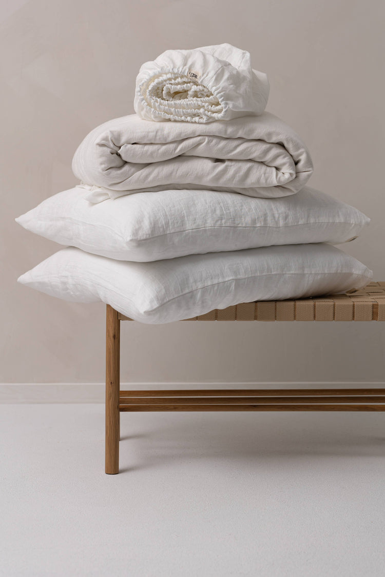 Classic White Linen Sheet Set King