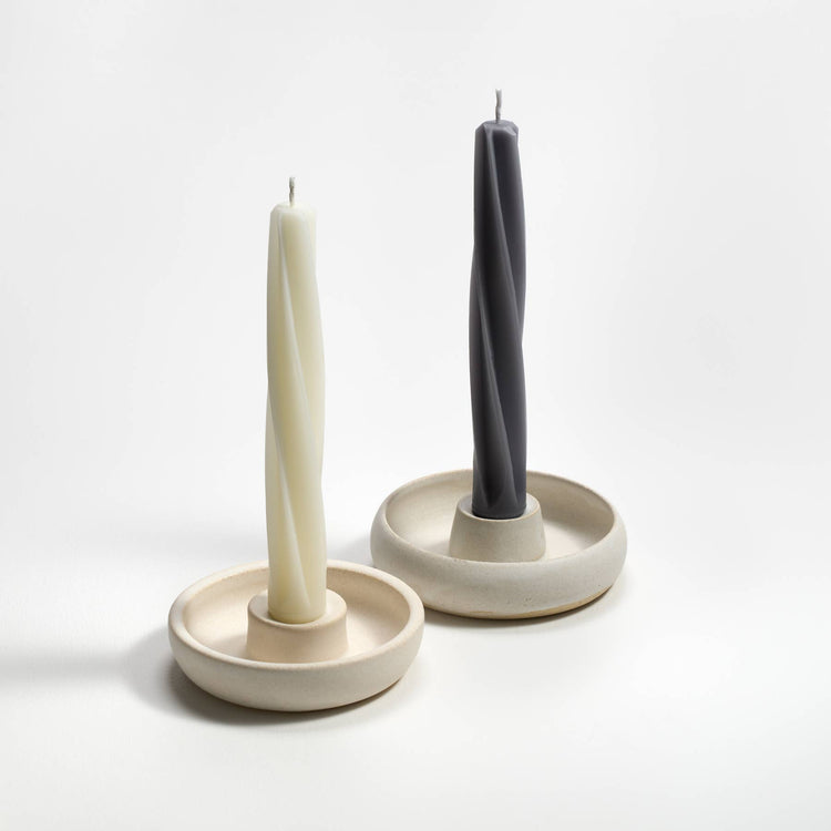 9" Twist Taper Candles: Tangerine