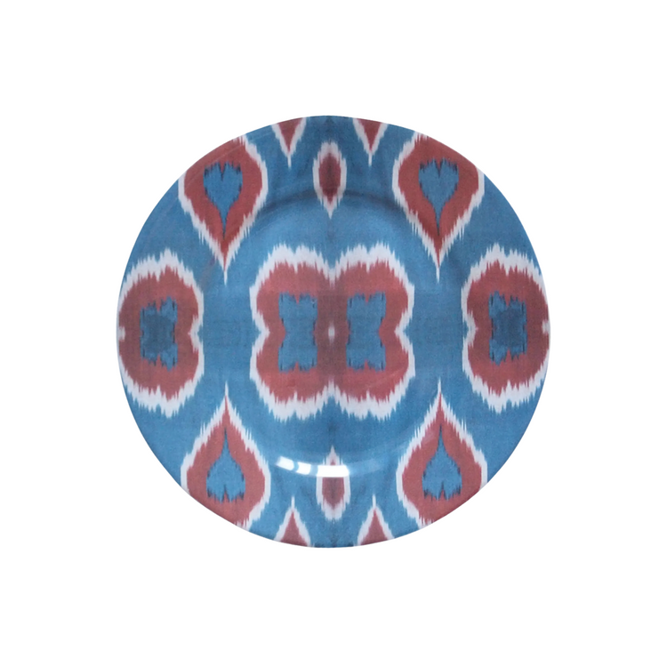 Ceramic Porcelain dinner plate Blue & Pink Reg by Les Ottomans
