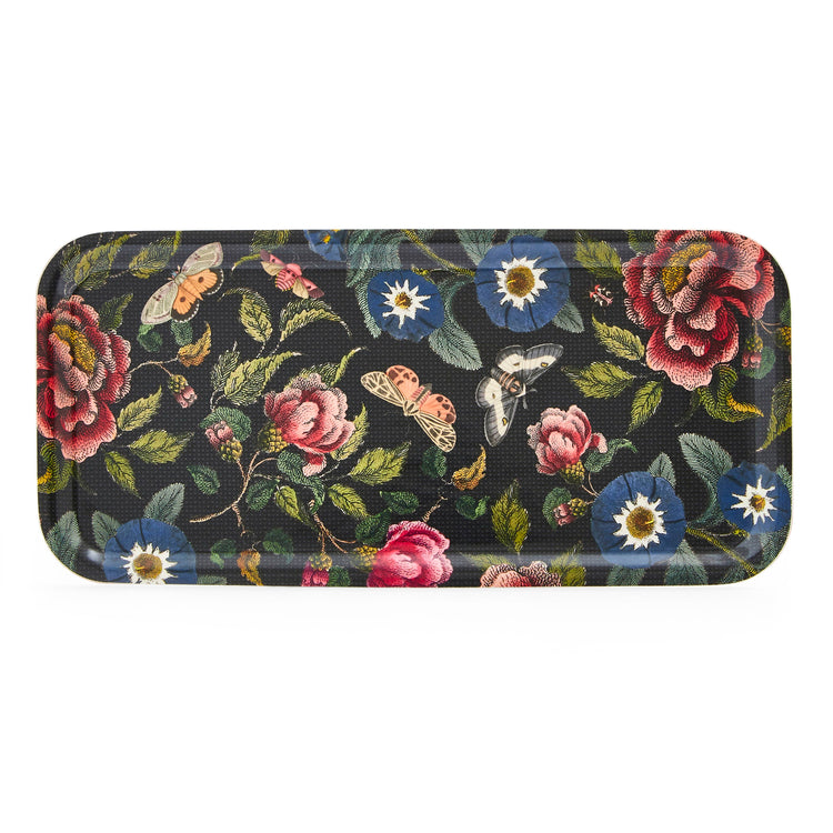 Creatures of Curiosity Rectangular Serving Tray, Dark Floral
