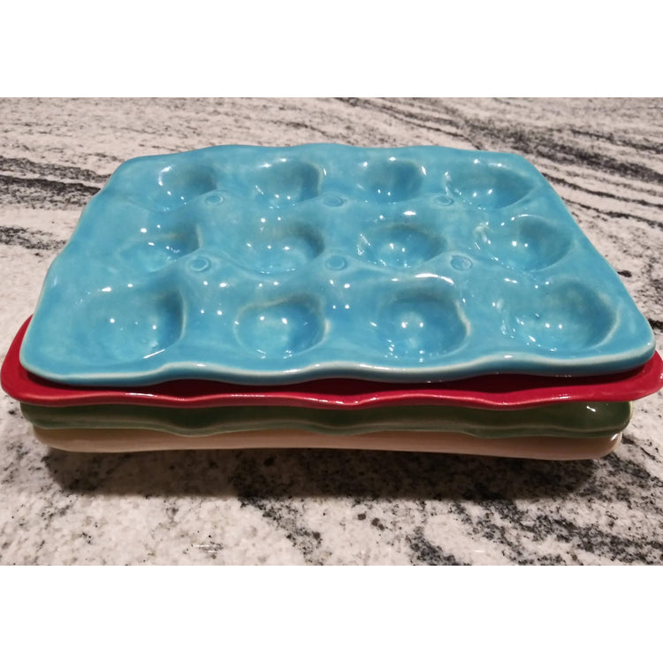 Ceramic Egg Tray: Yellow