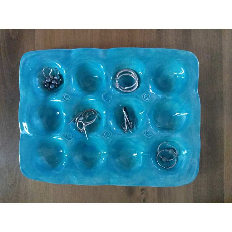 Ceramic Egg Tray: Ivory