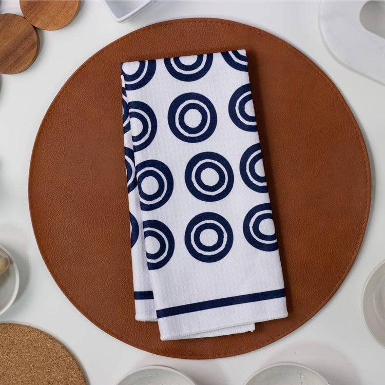 Blue Circles Dish Towel - 16''x24''