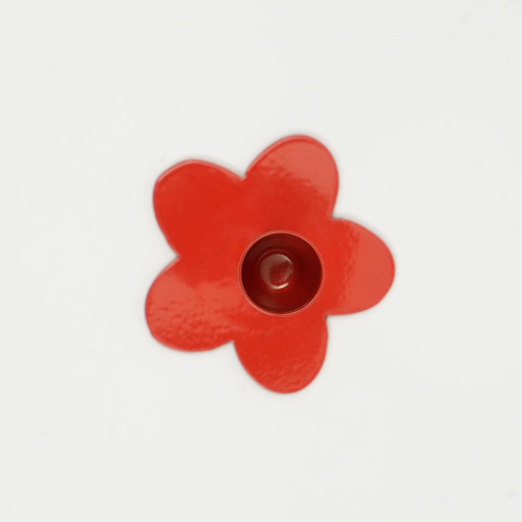Floral Fusion Candle Holder, Red