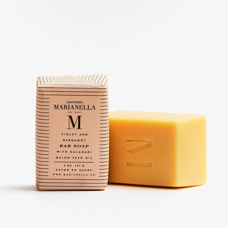 Violet and Bergamot Moisturizing Goat Milk Soap Bar: Violet and Bergamot Bar Soap 5 oz