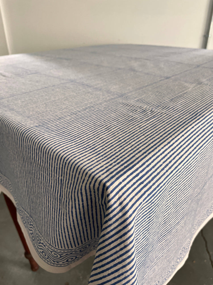 Tablecloth 60X120 Striped Blue and Natural