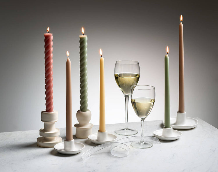 Wedding Collection - Every Day Taper Beeswax Candles: Berry Champagne / 10"
