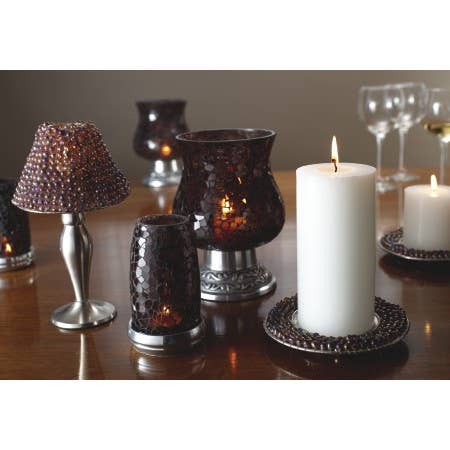 Purple Beaded Pillar Plate
