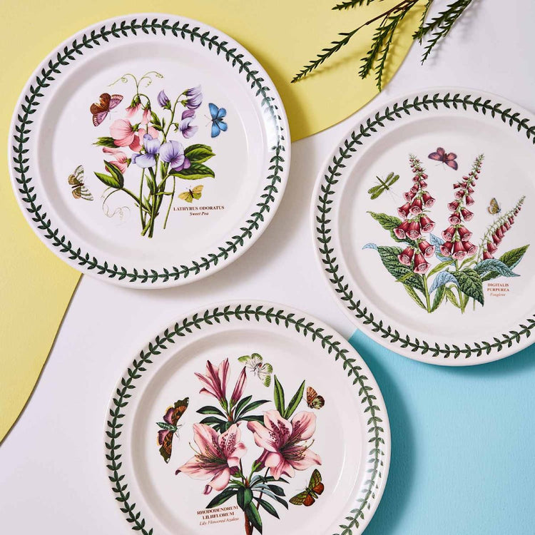 Portmeirion Botanic Garden Dinner 10.5" Plates (Assorted Motif, Set of 6)
