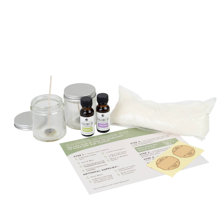 Candle Making Kit - 2pc, 3oz Glass Jar Candles