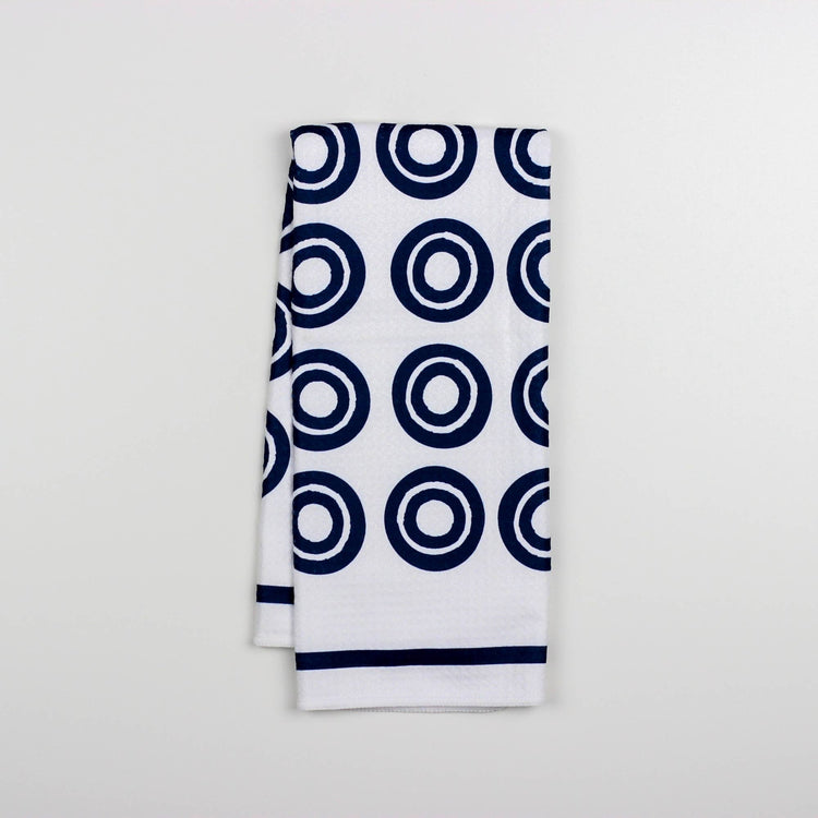 Blue Circles Dish Towel - 16''x24''