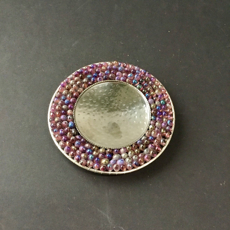 Purple Beaded Pillar Plate