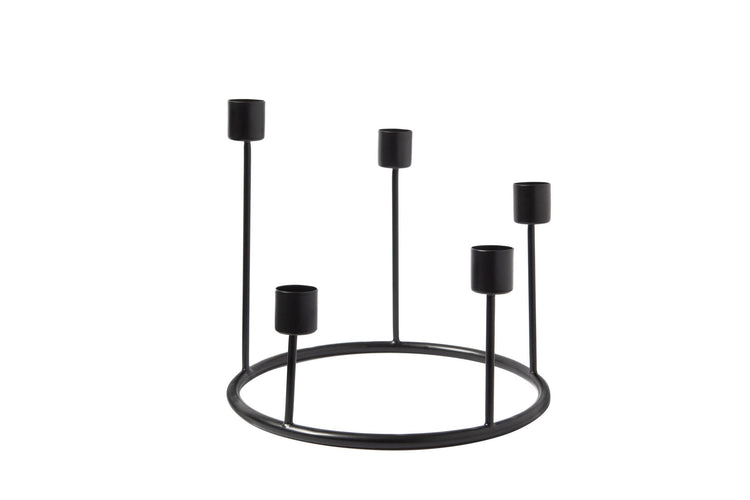 Kent Black Candlestick Wreath, Small