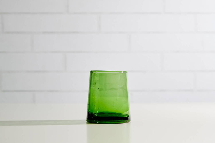 Tiny Moroccan Cone Glass Green - 6 oz