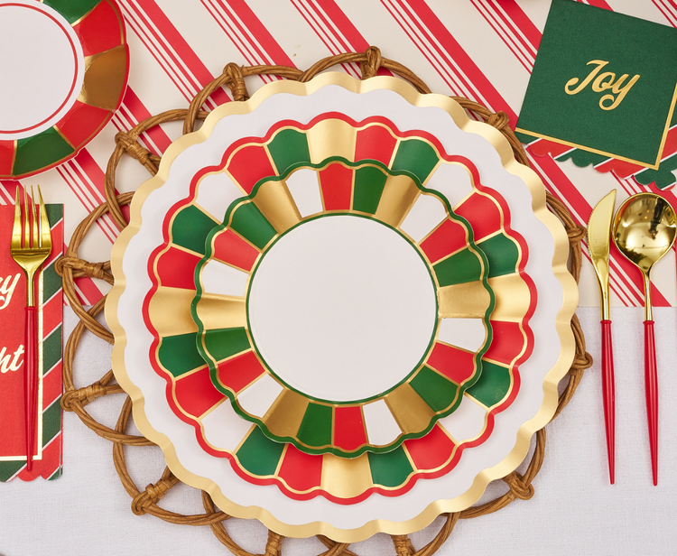 Joyful Christmas Salad Plates/8pk