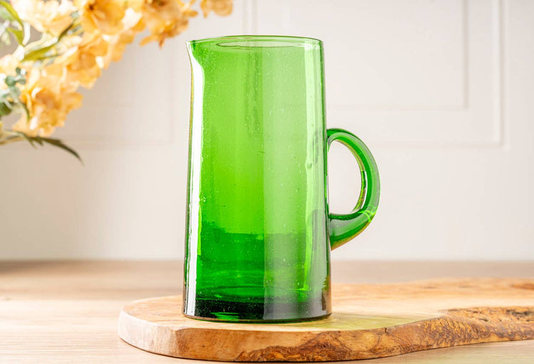 Artisan Moroccan Cone Water Jug - Green