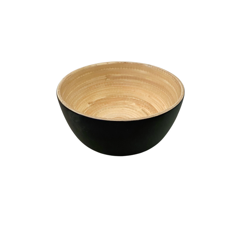 Black Bamboo Snack Bowl | Handmade Snack Bowl