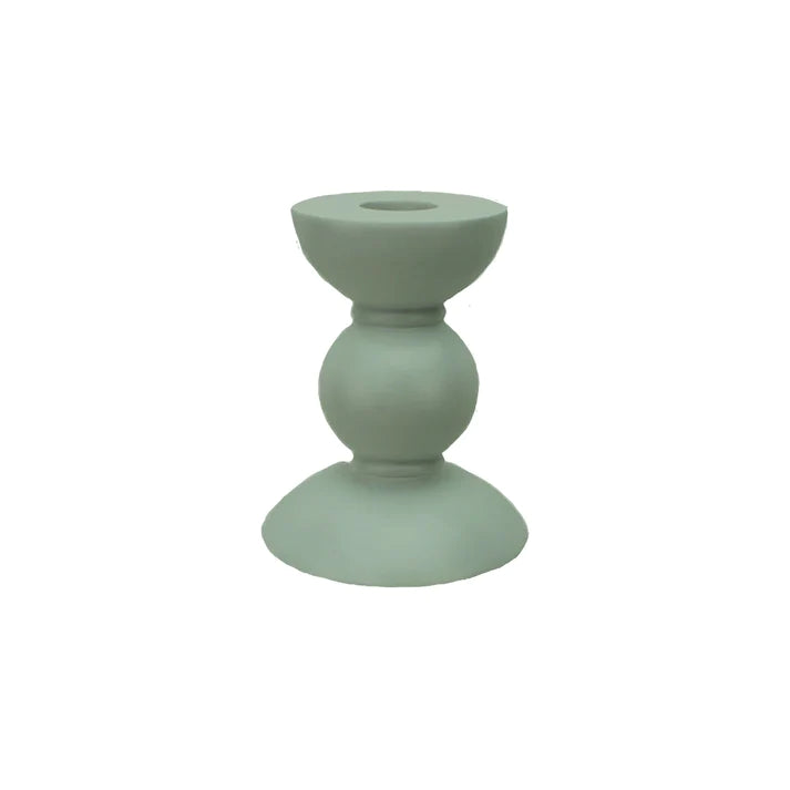 Candle Holder, Bobbin Sage, 10cm