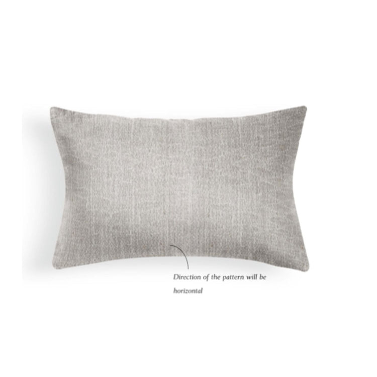 Eri Silk Pillow, Natural Jacquard 13"x21"